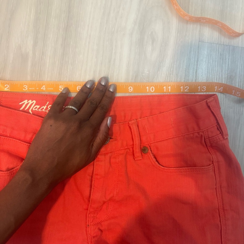 Madewell orange cutoff shorts size 25 red denim shorts - Picture 10 of 12
